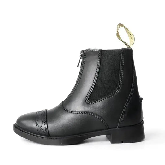Brogini Tivoli Paddock Boots - Junior-Short Riding Boots-Brogini Footwear-BLACK-28 EU / 9-Horsey Shopping