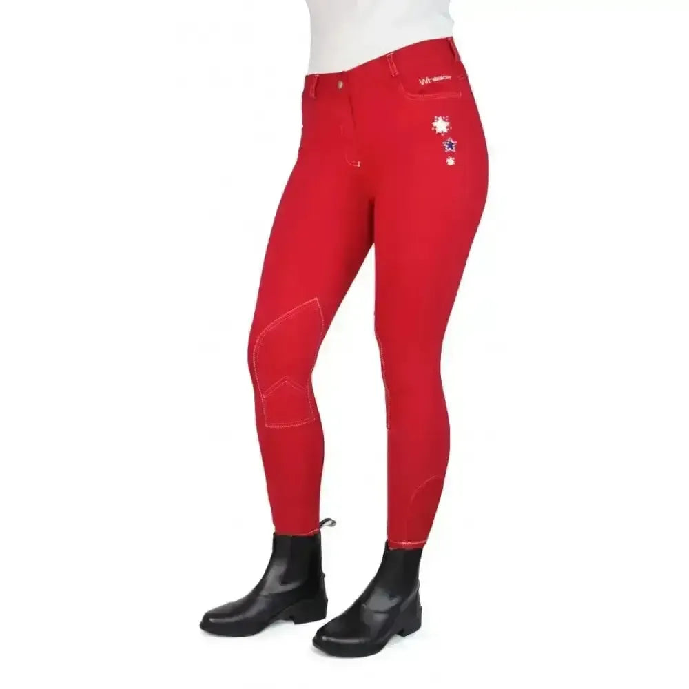 John Whitaker Calder Childs Competition Breeches-Breeches-John Whitaker-Red-11-12 Years-Horsey Shopping