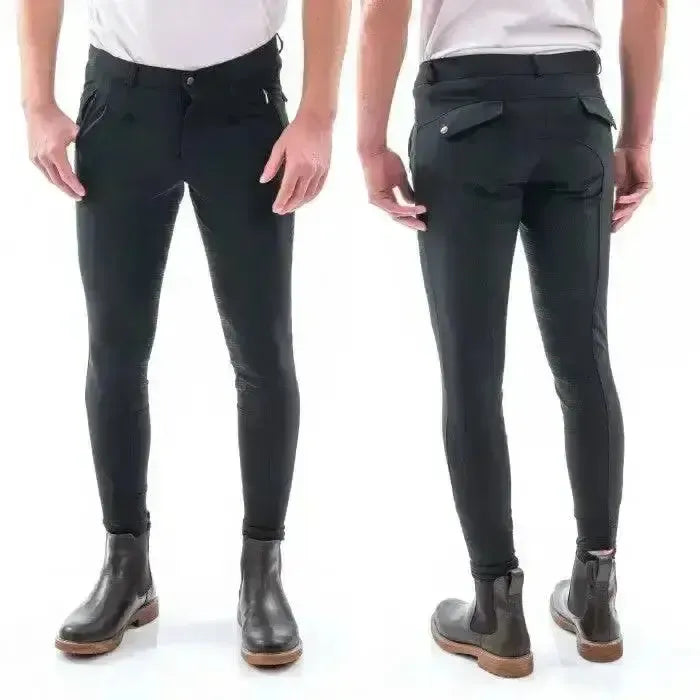 John Whitaker Miami Mens Breeches With Full Silicone Seat - B142M-Breeches-John Whitaker-28"-Navy-Horsey Shopping