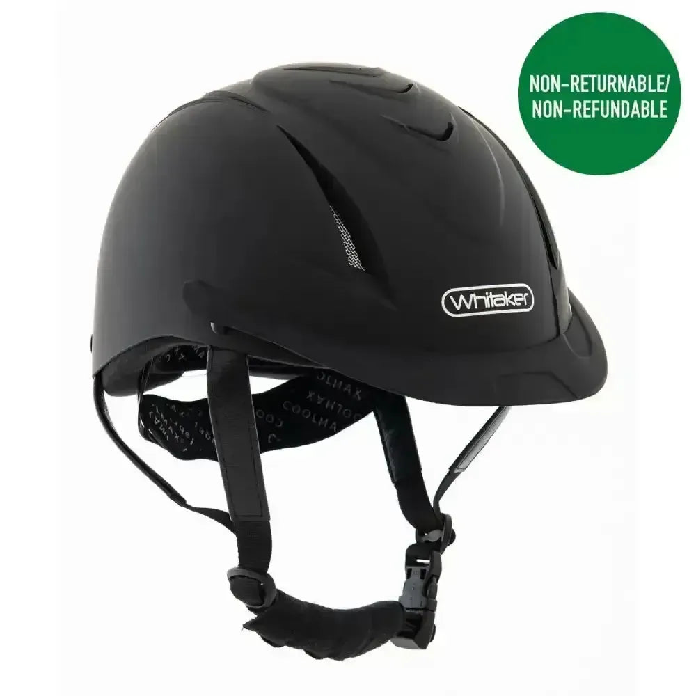 John Whitaker NRG Riding Helmet RH040 Adjustable Riding Hat-Adjustable Riding Hats-John Whitaker-Black-X Small (48-52CM)-Horsey Shopping