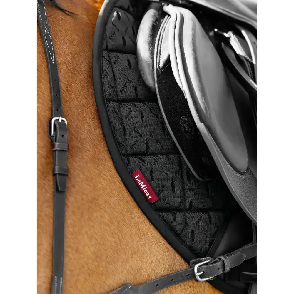Lemieux 3D Mesh Self-Cool Eurojump Square Black-Saddle Pads-Lemieux-Black-Small/Medium-Horsey Shopping