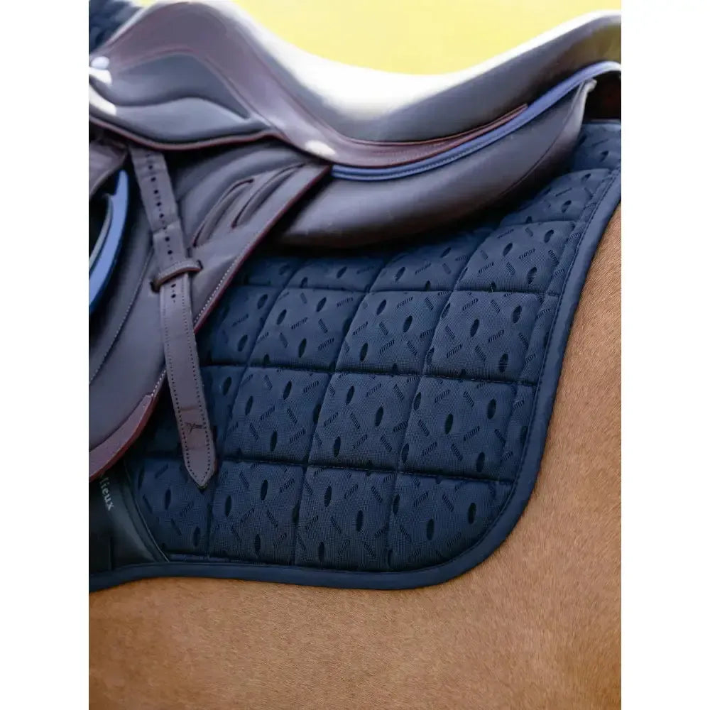Lemieux 3D Mesh Self-Cool Eurojump Square Navy-Saddle Pads-Lemieux-Navy-Small/Medium-Horsey Shopping