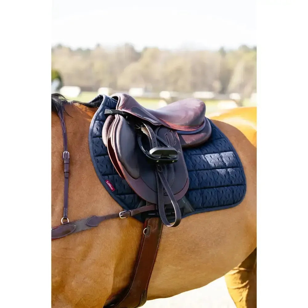 Lemieux 3D Mesh Self-Cool Eurojump Square Navy-Saddle Pads-Lemieux-Navy-Small/Medium-Horsey Shopping