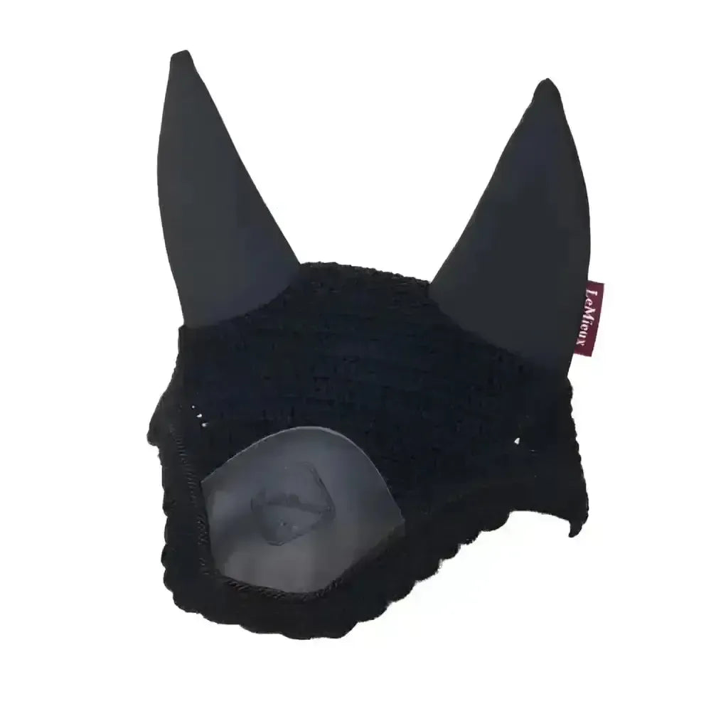 Lemieux Acoustic Pro Fly Hood Black-Horse Ear Bonnets-Lemieux-Black-Medium-Horsey Shopping