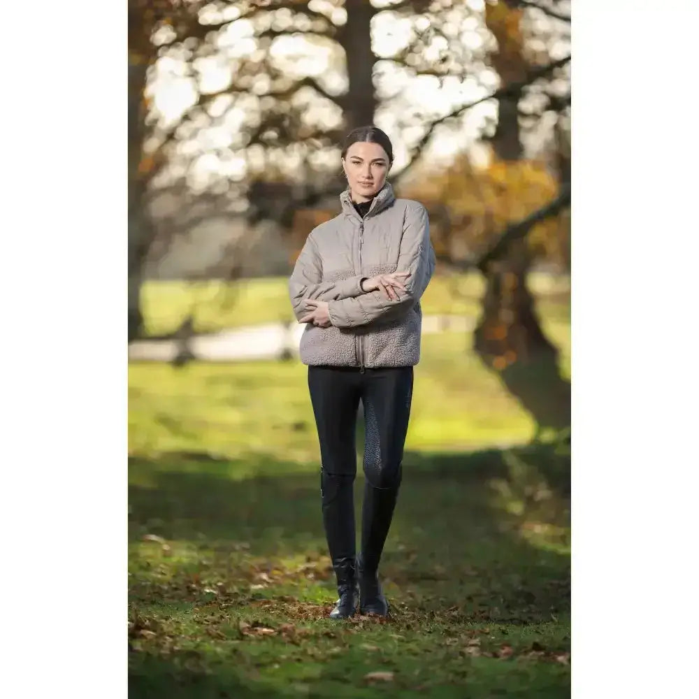 Lemieux Alissa Hybrid Fleece Ash-Fleece Tops-Lemieux-UK 6-Ash-Horsey Shopping