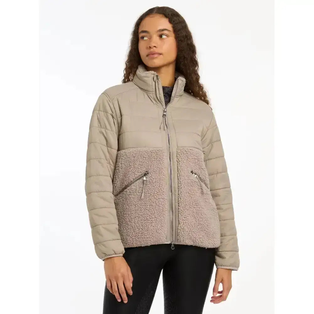 Lemieux Alissa Hybrid Fleece Ash-Fleece Tops-Lemieux-UK 6-Ash-Horsey Shopping