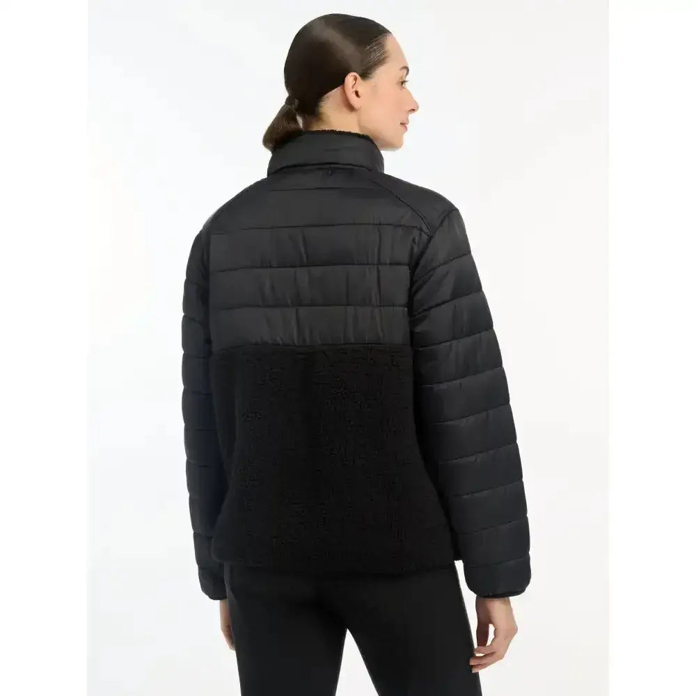 Lemieux Alissa Hybrid Fleece Black-Fleece Tops-Lemieux-UK 6-Black-Horsey Shopping