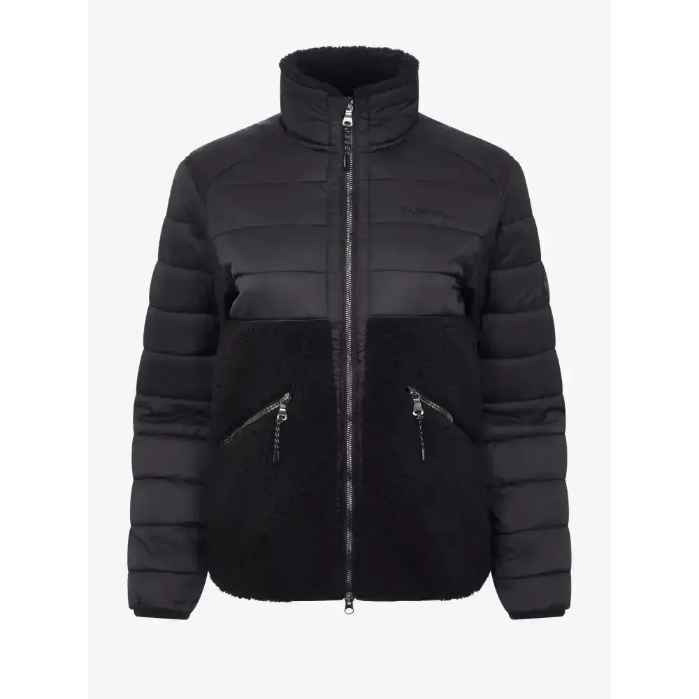 Lemieux Alissa Hybrid Fleece Black-Fleece Tops-Lemieux-UK 6-Black-Horsey Shopping