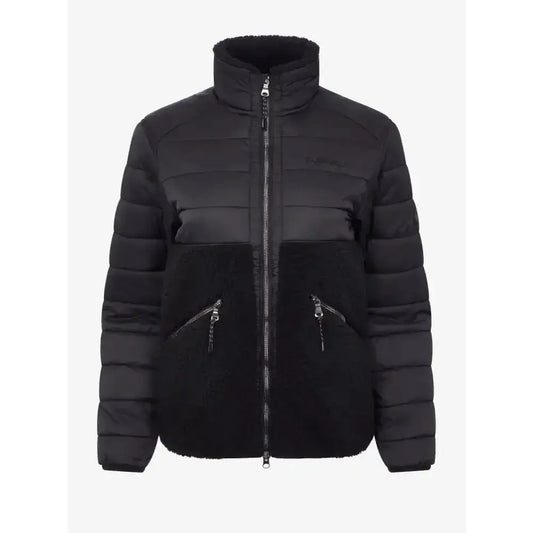 Lemieux Alissa Hybrid Fleece Black-Fleece Tops-Lemieux-UK 6-Black-Horsey Shopping