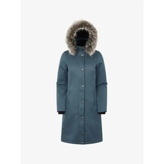 Lemieux Anya Waterproof Riding Coat Petrol-Outdoor Coats & Jackets-Lemieux-UK 8-Petrol-Horsey Shopping