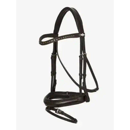 Lemieux Arika Dressage Bridle Brown/Silver-Flash Bridles-Lemieux-Pony-Brown/Silver-Horsey Shopping