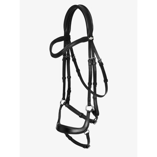 Lemieux Arika Drop Bridle Black/Silver-Drop Noseband Bridles-Lemieux-Pony-Black/Silver-Horsey Shopping