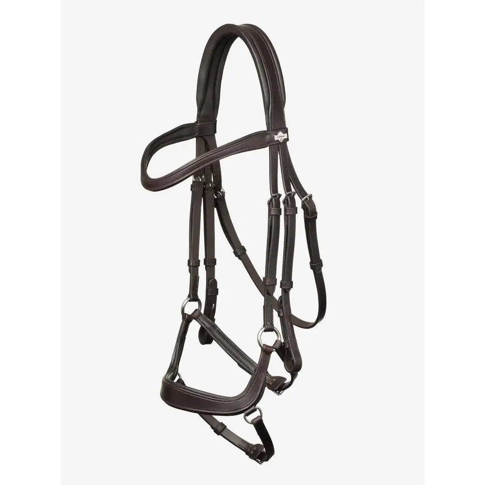 Lemieux Arika Drop Bridle Brown/Silver-Drop Noseband Bridles-Lemieux-Pony-Brown/Silver-Horsey Shopping