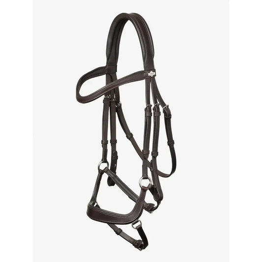 Lemieux Arika Drop Bridle Brown/Silver-Drop Noseband Bridles-Lemieux-Pony-Brown/Silver-Horsey Shopping