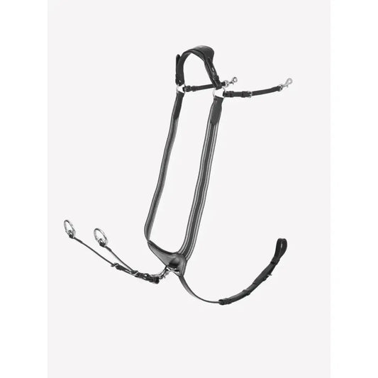 Lemieux Arika Elasticated Breastplate Black/Silver-Breastplates-Lemieux-Cob-Black/Silver-Horsey Shopping