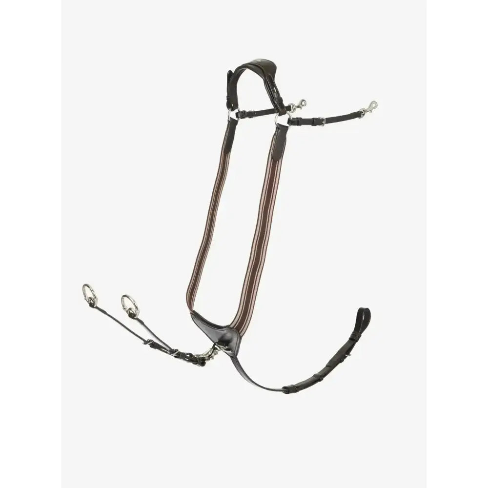 Lemieux Arika Elasticated Breastplate Brown/Silver-Breastplates-Lemieux-Cob-Brown/Silver-Horsey Shopping