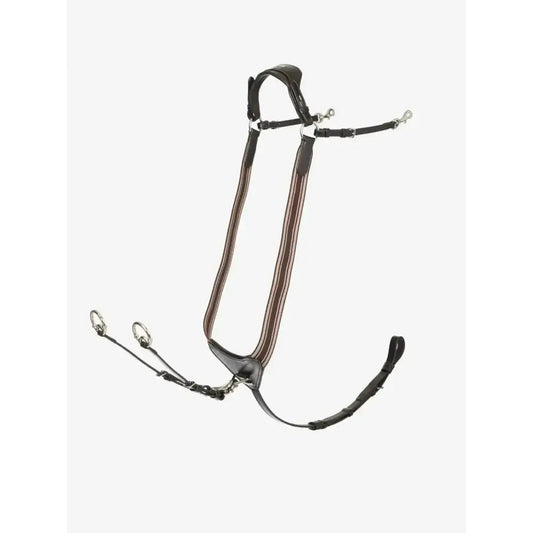 Lemieux Arika Elasticated Breastplate Brown/Silver-Breastplates-Lemieux-Cob-Brown/Silver-Horsey Shopping