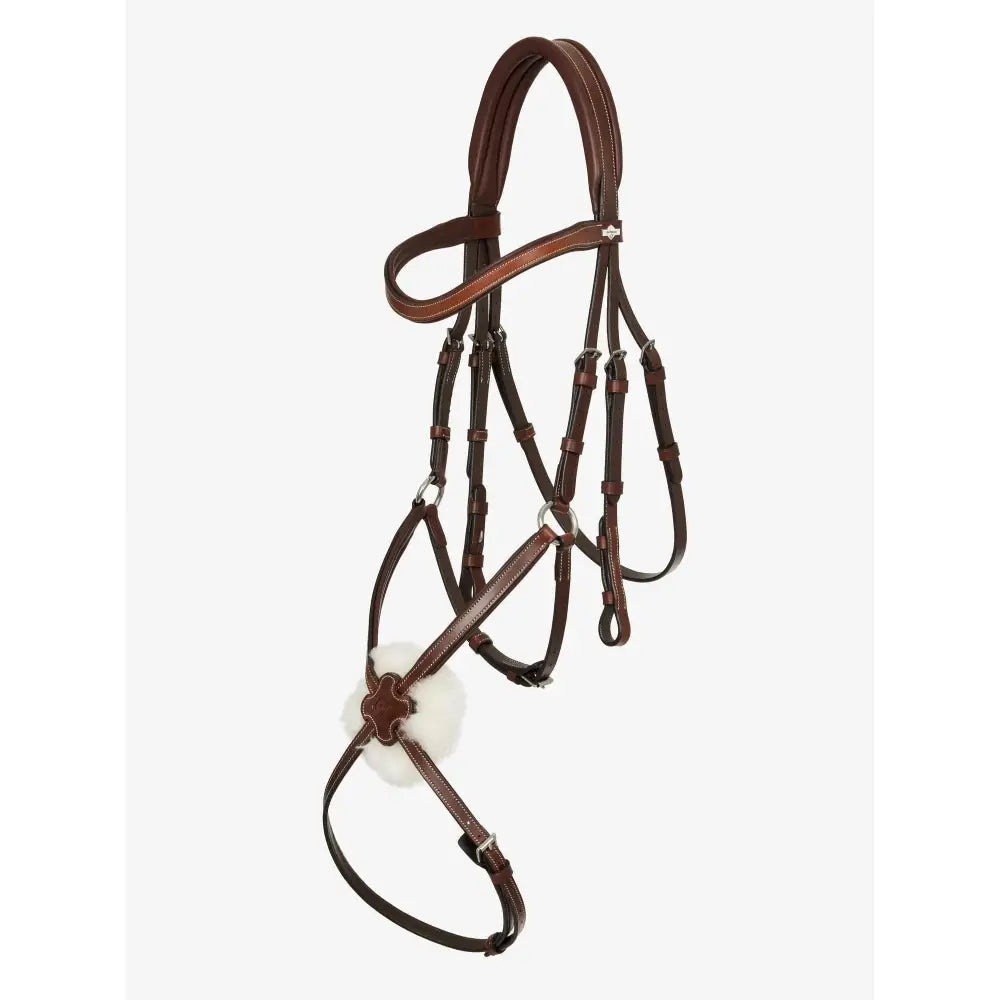 Lemieux Arika Grackle Bridle Havana/Silver-Grackle Bridles-Lemieux-Cob-Havana/Silver-Horsey Shopping