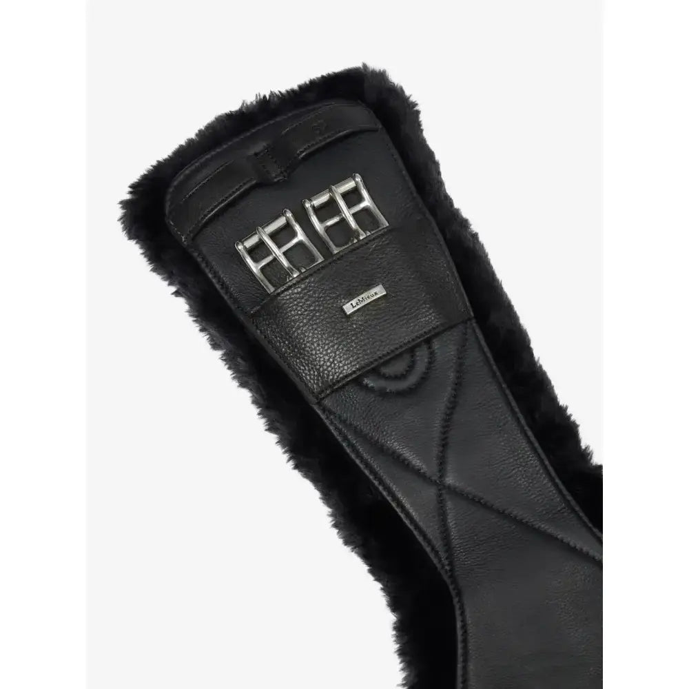 Lemieux Arika Simuwool Contoured Dressage Girth Black-Dressage Girths-Lemieux-60cm-Black-Horsey Shopping