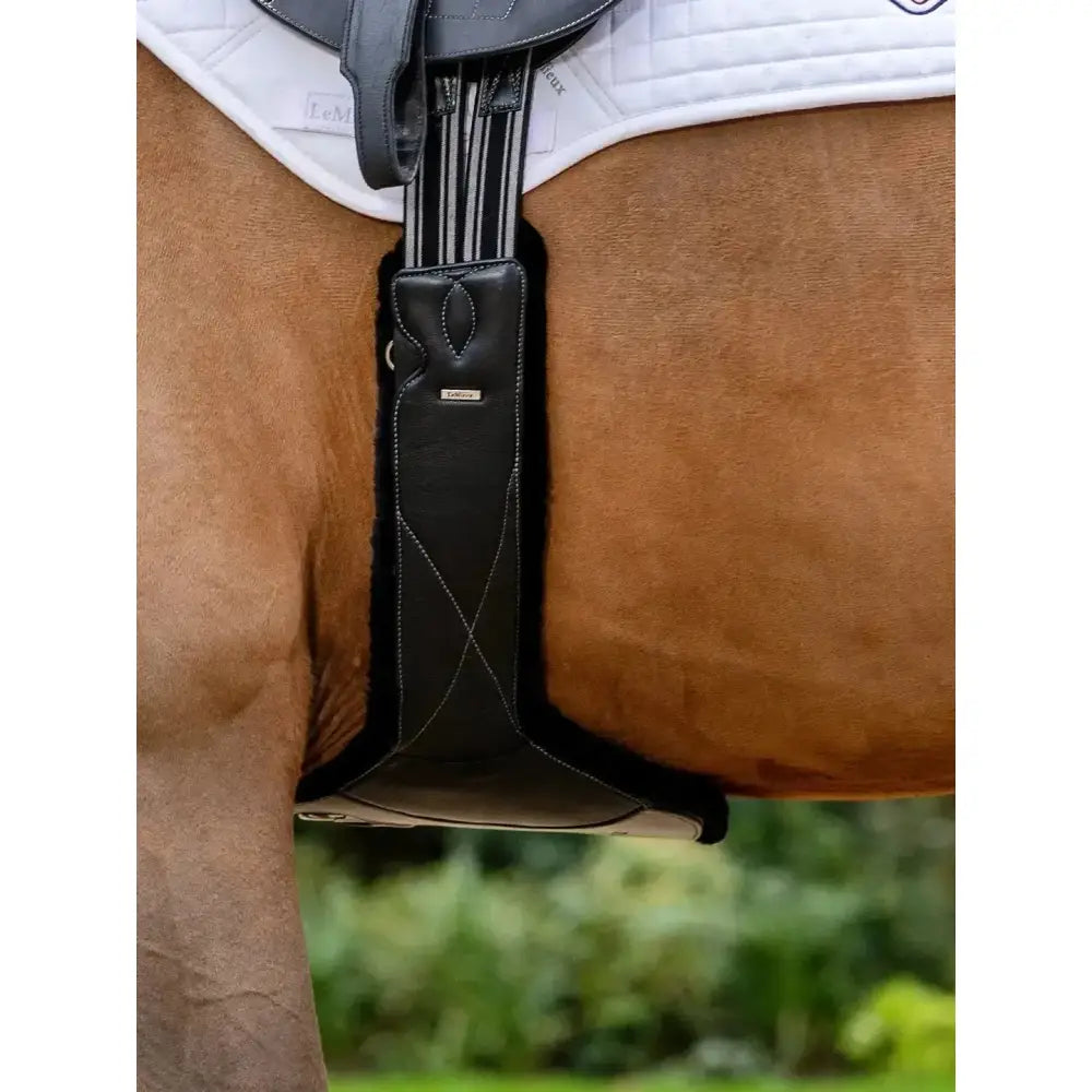 Lemieux Arika Simuwool Contoured Long Stud Girth Black-Stud Girths-Lemieux-100cm-Black-Horsey Shopping