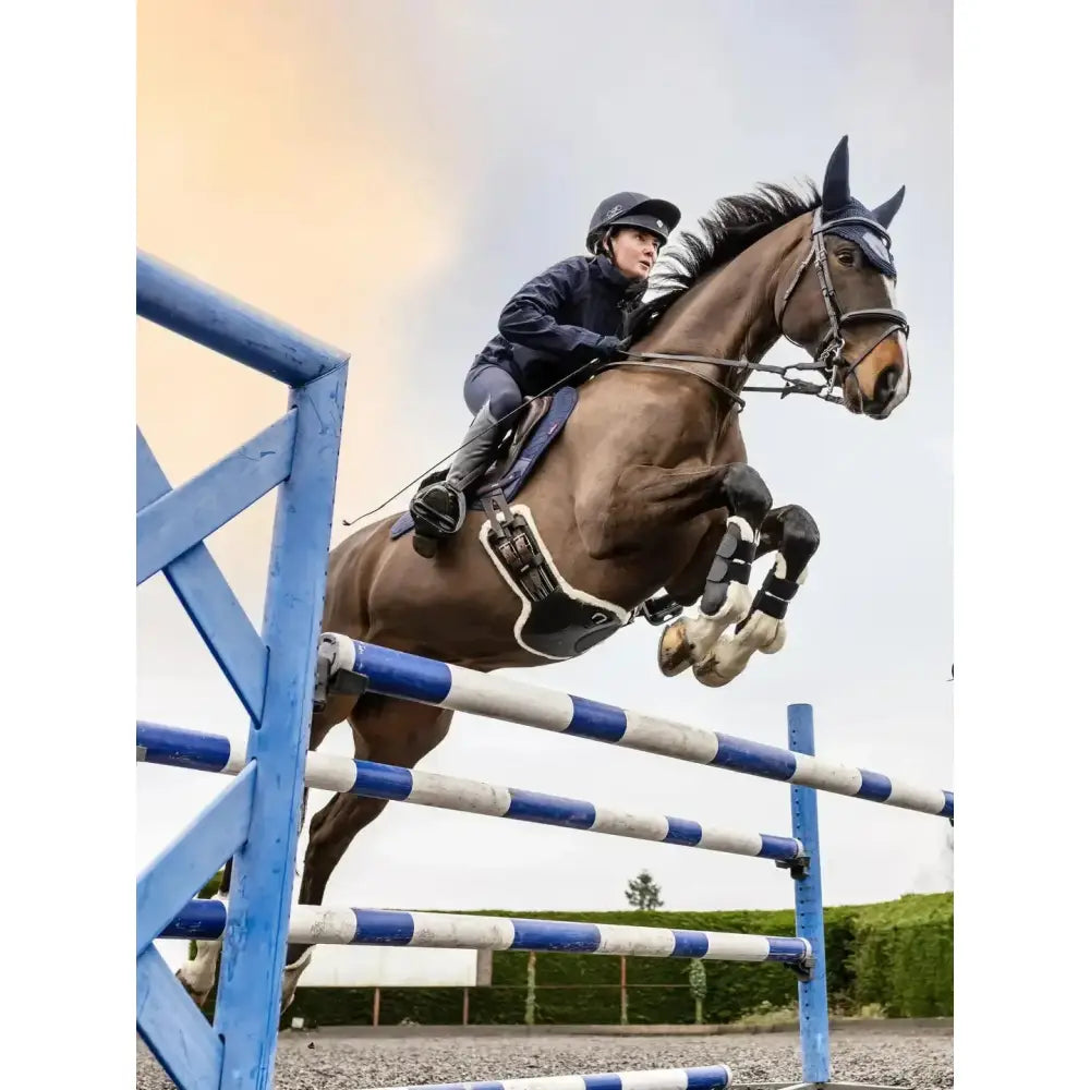 Lemieux Arika Simuwool Contoured Short Stud Girth Black-Stud Girths-Lemieux-45cm-Black-Horsey Shopping