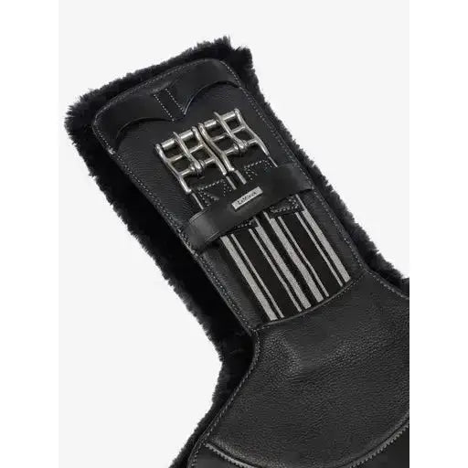 Lemieux Arika Simuwool Contoured Short Stud Girth Black-Stud Girths-Lemieux-45cm-Black-Horsey Shopping