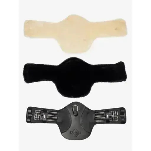 Lemieux Arika Simuwool Contoured Short Stud Girth Black-Stud Girths-Lemieux-45cm-Black-Horsey Shopping