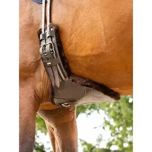 Lemieux Arika Simuwool Contoured Short Stud Girth Brown-Stud Girths-Lemieux-45cm-Brown-Horsey Shopping