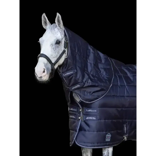 Lemieux Arika Stable-Tek Neck Cover 200g-Stable Rugs Neck Covers-Lemieux-XX-Small-Navy-Horsey Shopping