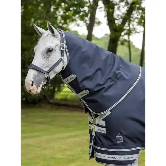 Lemieux Arika Storm-Tek Neck Cover 100g-Turnout Rugs Neck Covers-Lemieux-Navy-Small-Horsey Shopping