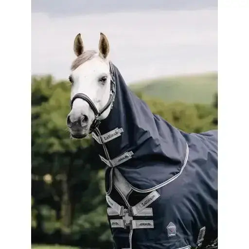 Lemieux Arika Storm-Tek Neck Cover 50g Navy-Turnout Rugs Neck Covers-Lemieux-XX-Small-Navy-Horsey Shopping