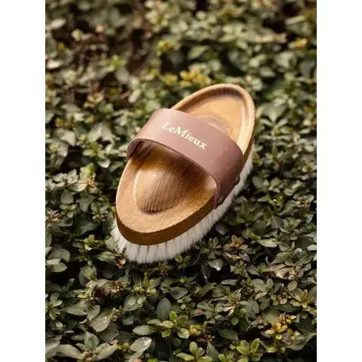 Lemieux Artisan Soft Goats Hair Brush Brown-Body Brushes-Lemieux-One Size-Brown-Horsey Shopping