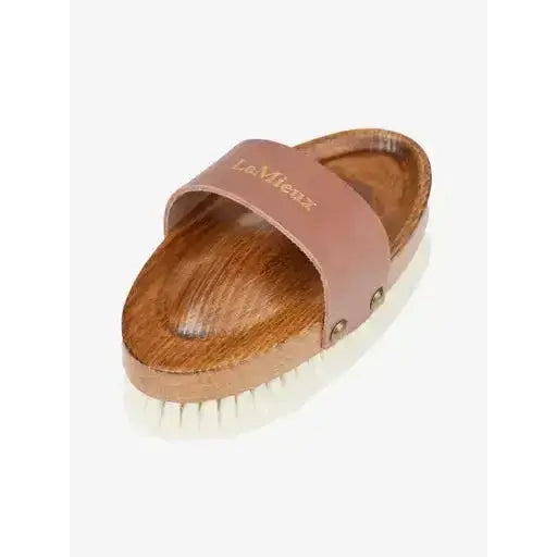 Lemieux Artisan Soft Goats Hair Brush Brown-Body Brushes-Lemieux-One Size-Brown-Horsey Shopping