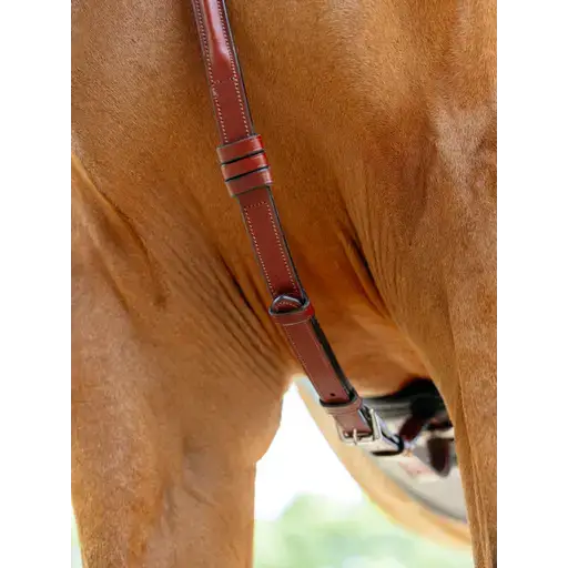 Lemieux Breastplate (D-Ring Attachment) Chestnut/Silver-Breastplates-Lemieux-Chestnut-Cob-Horsey Shopping