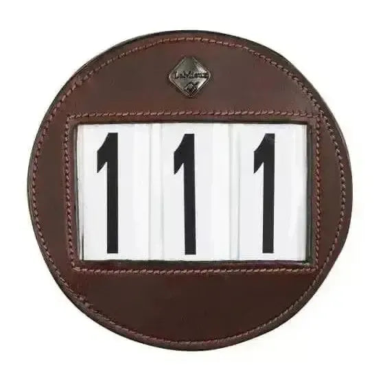 Lemieux Bridle Number Holder Brown-Number Holders-Lemieux-Brown-One Size-Horsey Shopping