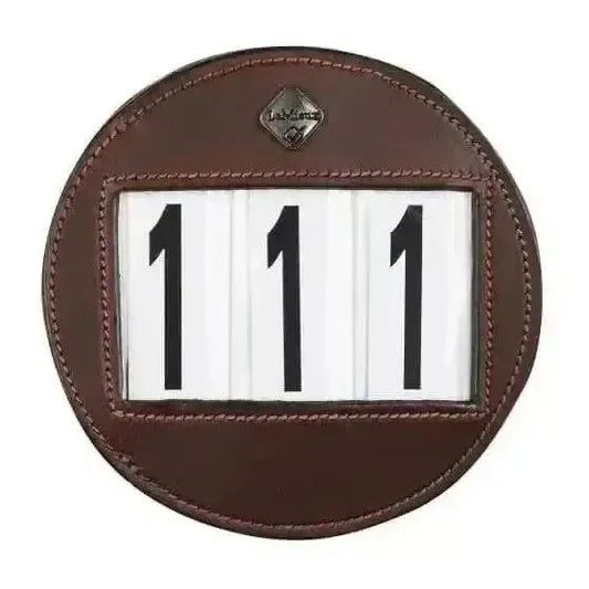 Lemieux Bridle Number Holder Brown-Number Holders-Lemieux-Brown-One Size-Horsey Shopping