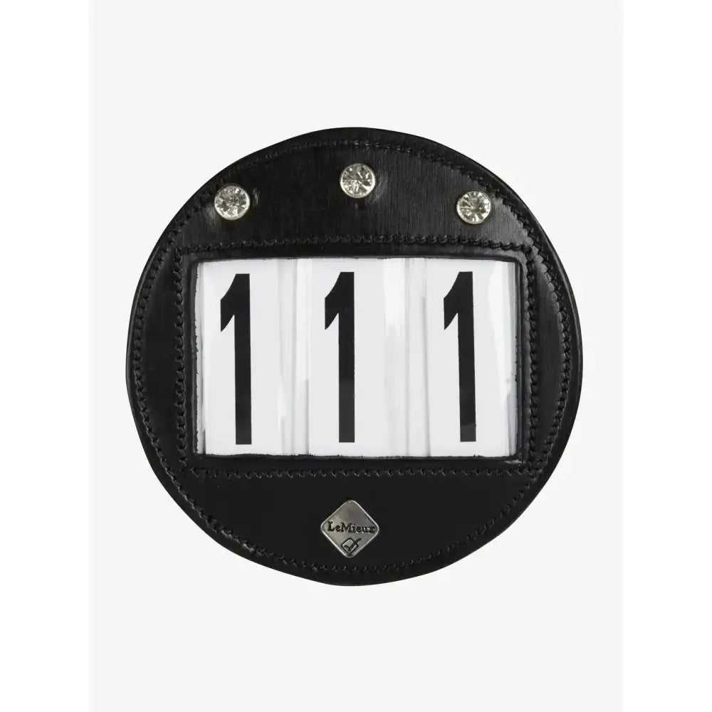 Lemieux Bridle Number Holder Diamante Black-Number Holders-Lemieux-Black-Horsey Shopping