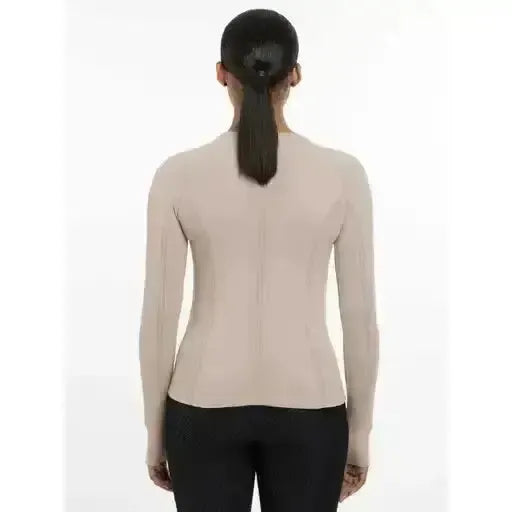 Lemieux Britney Seamless Long Sleeve Top Almond-T Shirts-Lemieux-Almond-UK 6-Horsey Shopping