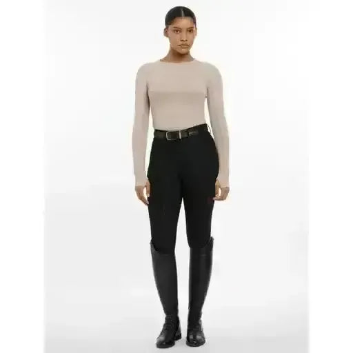 Lemieux Britney Seamless Long Sleeve Top Almond-T Shirts-Lemieux-Almond-UK 6-Horsey Shopping