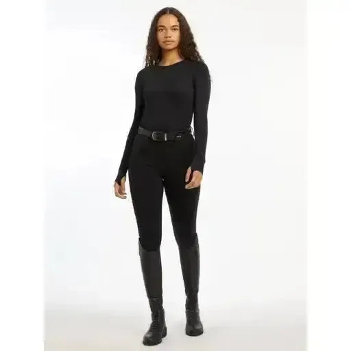 Lemieux Britney Seamless Long Sleeve Top Black-Base Layers-Lemieux-Black-UK 6-Horsey Shopping
