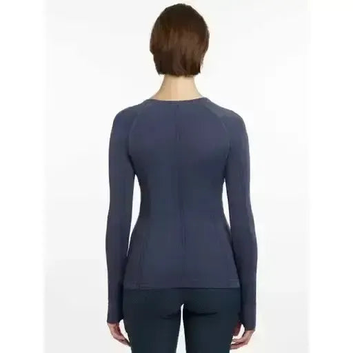 Lemieux Britney Seamless Long Sleeve Top Dusk Blue-Base Layers-Lemieux-Dusk Blue-UK 6-Horsey Shopping