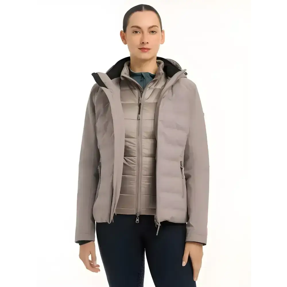 Lemieux Brooke Waterproof Hybrid Jacket Ash-Outdoor Coats & Jackets-Lemieux-UK 6-Ash-Horsey Shopping