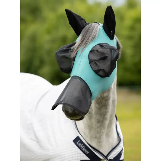 Lemieux Bug Relief Full Mask Lagoon-Fly Masks-Lemieux-Lagoon-X-Small-Horsey Shopping