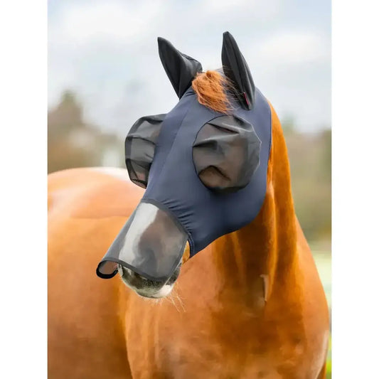 Lemieux Bug Relief Full Mask Navy-Lycra Fly Masks-Lemieux-X Small-Horsey Shopping