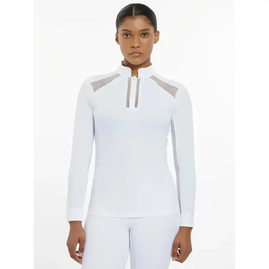 LeMieux Camille Long Sleeve Show Shirt White White UK 6 Show Shirts