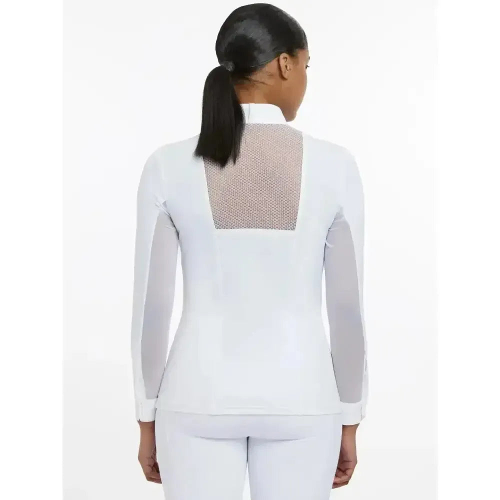 Lemieux Camille Long Sleeve Show Shirt White-Show Shirts-Lemieux-White-UK 6-Horsey Shopping