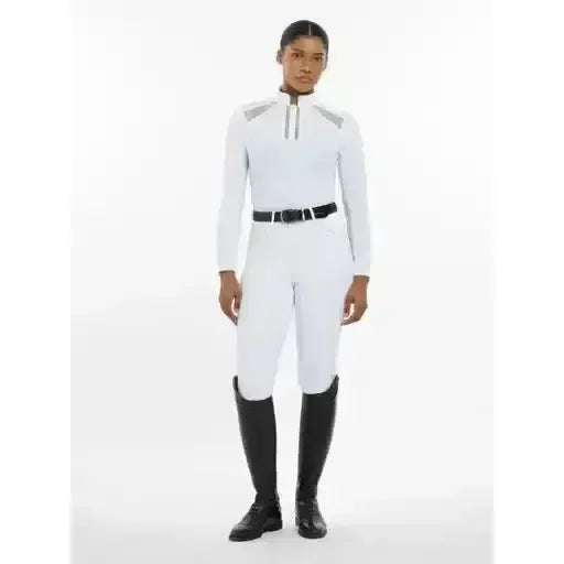 Lemieux Camille Long Sleeve Show Shirt White-Show Shirts-Lemieux-White-UK 6-Horsey Shopping