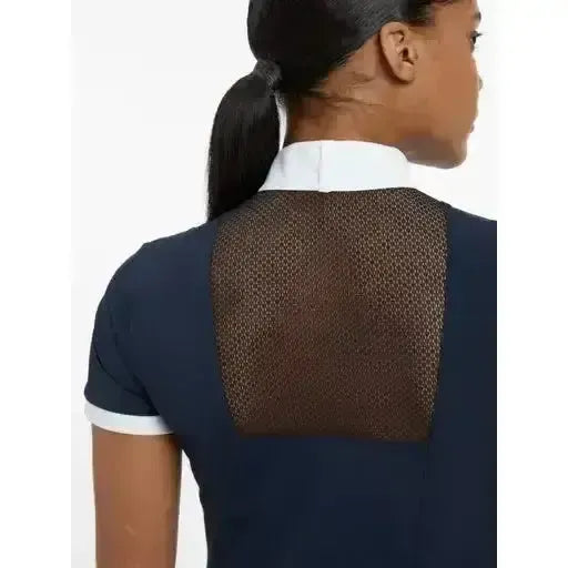 Lemieux Camille Short Sleeve Show Shirt Navy-Show Shirts-Lemieux-UK 6-Navy-Horsey Shopping