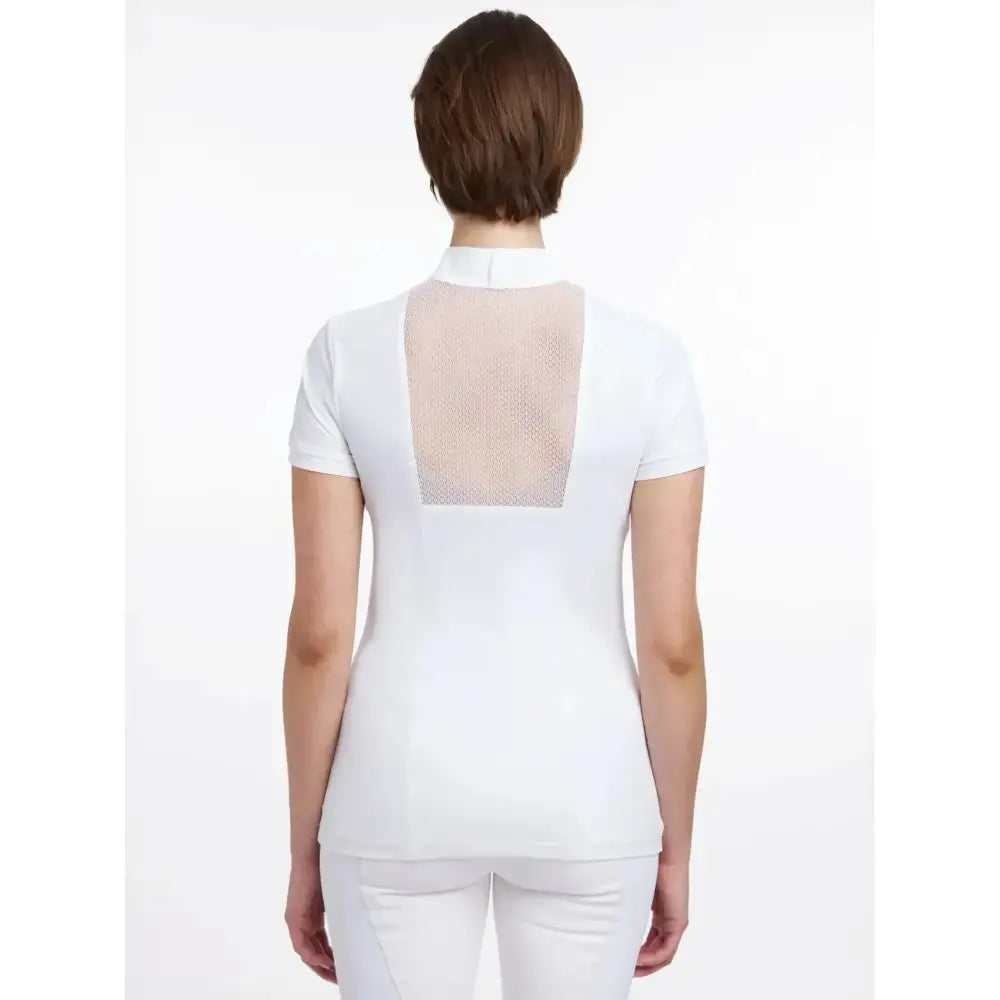 Lemieux Camille Short Sleeve Show Shirt White-Show Shirts-Lemieux-UK 10-White-Horsey Shopping