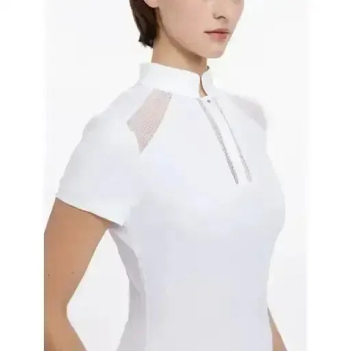 Lemieux Camille Short Sleeve Show Shirt White-Show Shirts-Lemieux-White-UK 6-Horsey Shopping